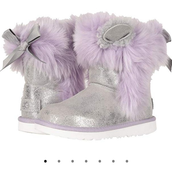 đNIBđ UGG SUEDE CLASSIC II BOOTS BOW MINI - Picture 2 of 8